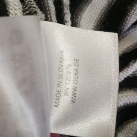 Oska Lagenlook Linen Blend Knit Tank Top, Black White, Size M - Picture 7 of 8